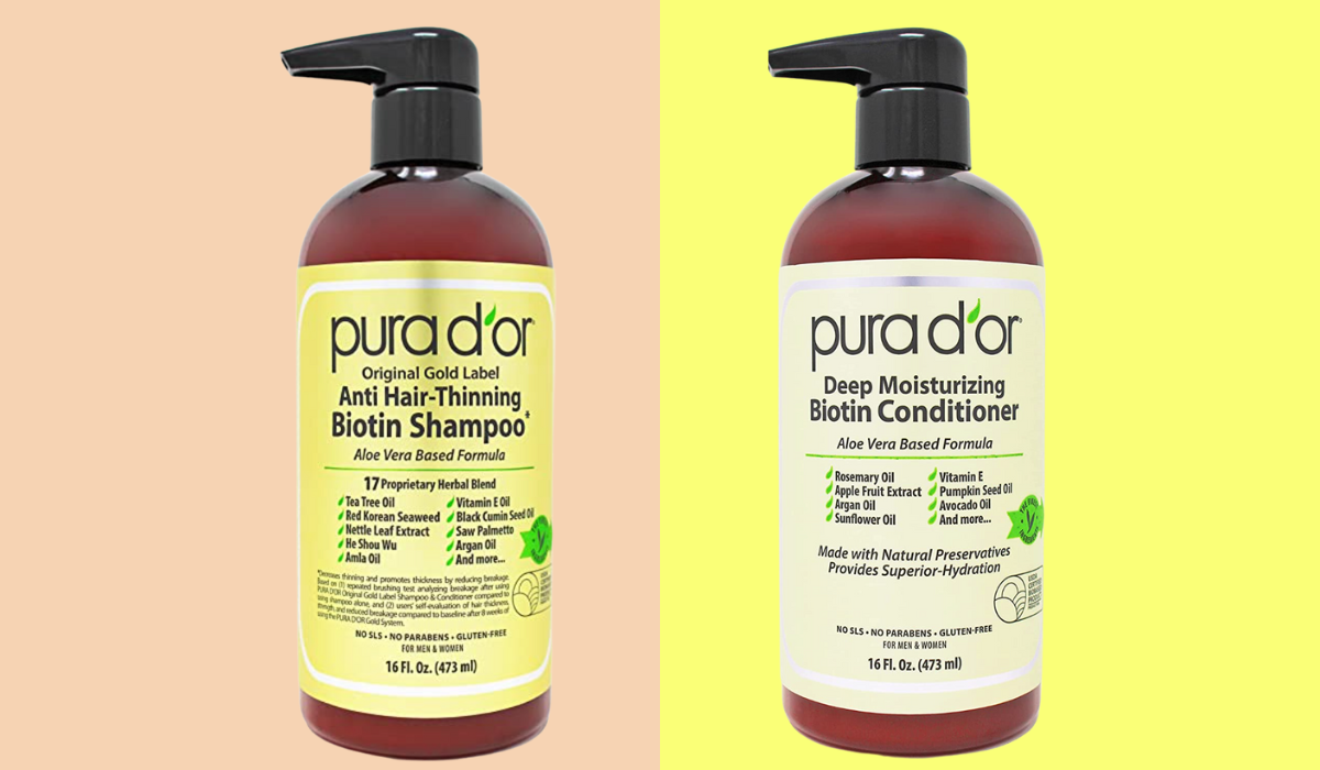 Pura D'or shampoo and conditioner