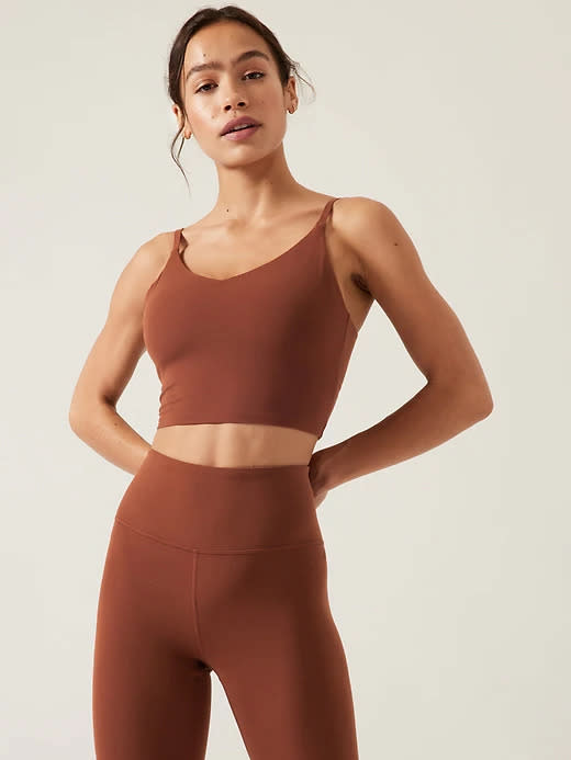 Elation V-Neck Crop. Image via Athleta.