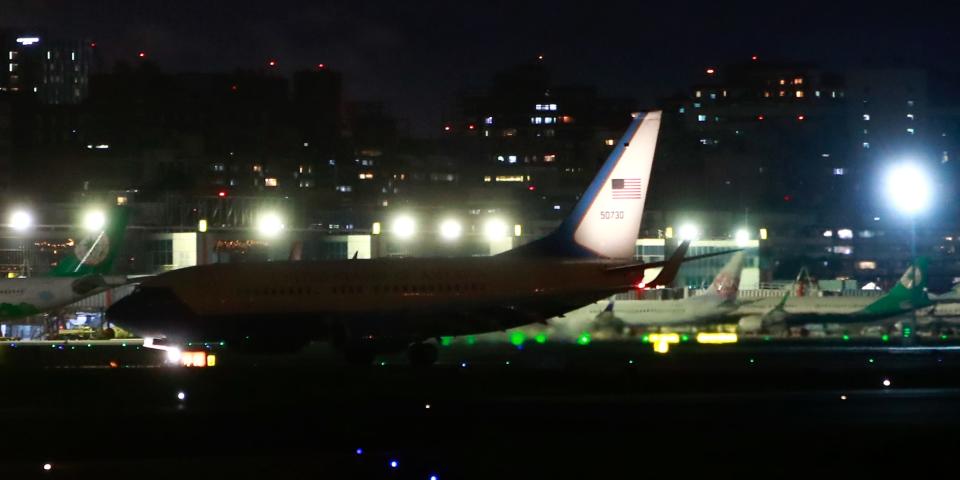 a plane seen at Taiwan's main airport