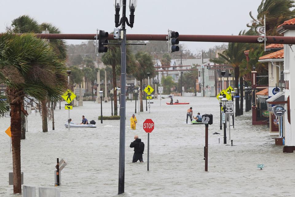 Tropical storm Nicole caused Florida A1A in downtown St. Augustine to flood on Nov. 10, 2022. Even without heavy storms like Nicole, flooding has become a more frequent problem for St. Augustine.