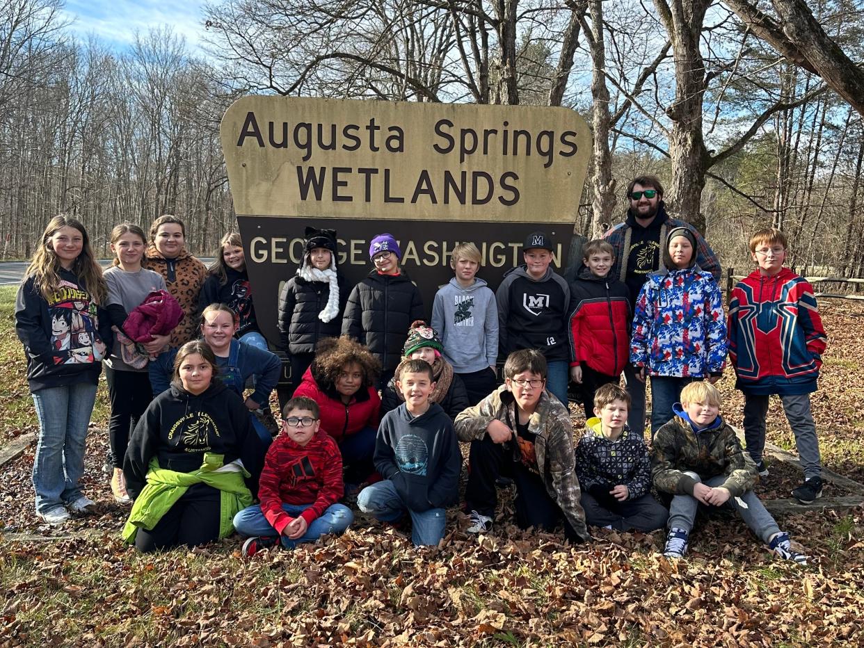 Students from Craigsville Elementary collected acorns and walnuts as part of an exploration block in fifth-grade throughout Augusta County.