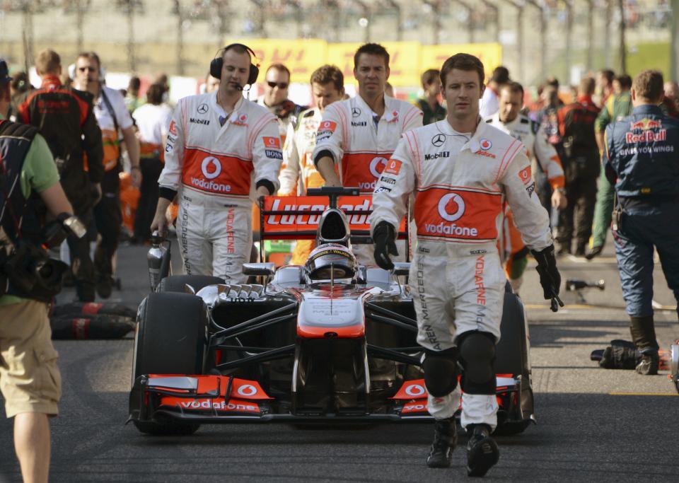 MCLAREN (Jenson Button 9, Sergio Perez 15)<br><br> Button gained a place from where he started but suffered from understeer after changing the front wing settings before the start. He has lost places at the first corner. Perez had the two incidents with Rosberg, with the track clash leaving him with a left rear puncture and an extra pitstop.