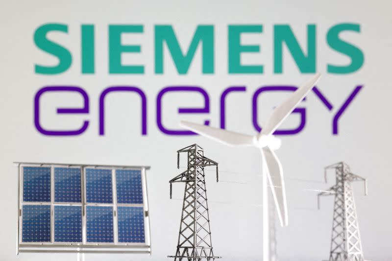 FILE PHOTO: Illustration shows Siemens Energy logo