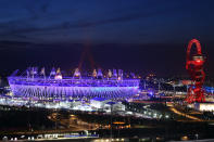 A general view of the Olympic Stadium during the closing ceremony of the 2012 London Olympic Games on August 12, 2012 in London, England. Athletes, heads of state and dignitaries from around the world have gathered in the Olympic Stadium for the closing ceremony of the 30th Olympiad. (Photo by Christof Koepsel/Getty Images)