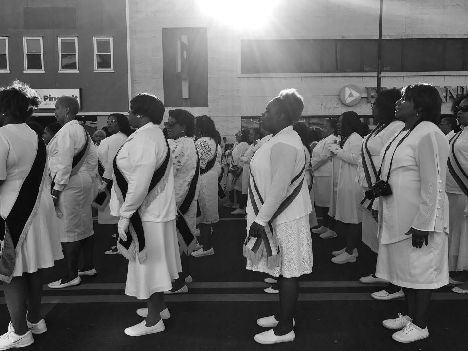 Participants in the re-creation of the Selma freedom march. (Photo: Holly Bailey/Yahoo News)