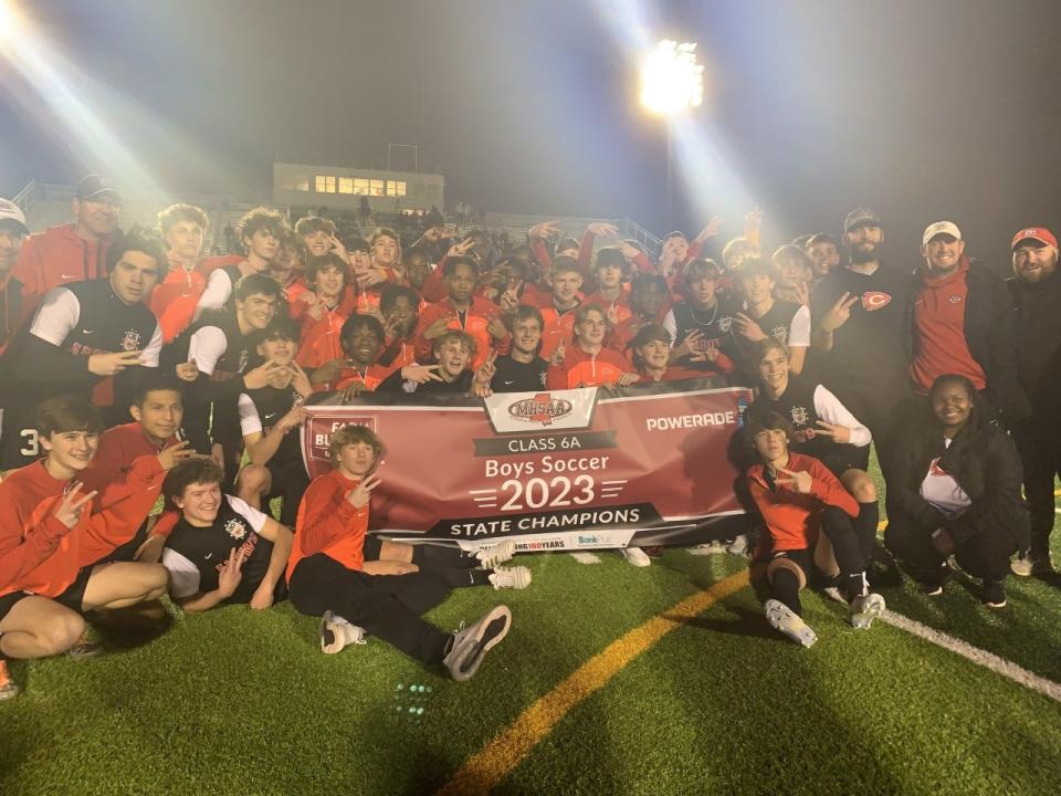 Clinton defeated Brandon 2-1 to claim the MHSAA Class 6A state championship on Saturday, Feb. 4, 2023  at Ridgeland High School.