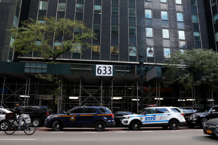 The office of Governor of New York Andrew Cuomo is pictured after a suspicious package was found inside in New York, U.S., October 24, 2018. REUTERS/Brendan McDermid