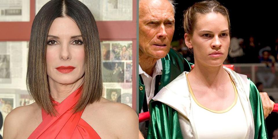 Sandra Bullock – Maggie Fitzgerald (Hilary Swank) in <i>Million Dollar Baby</i>