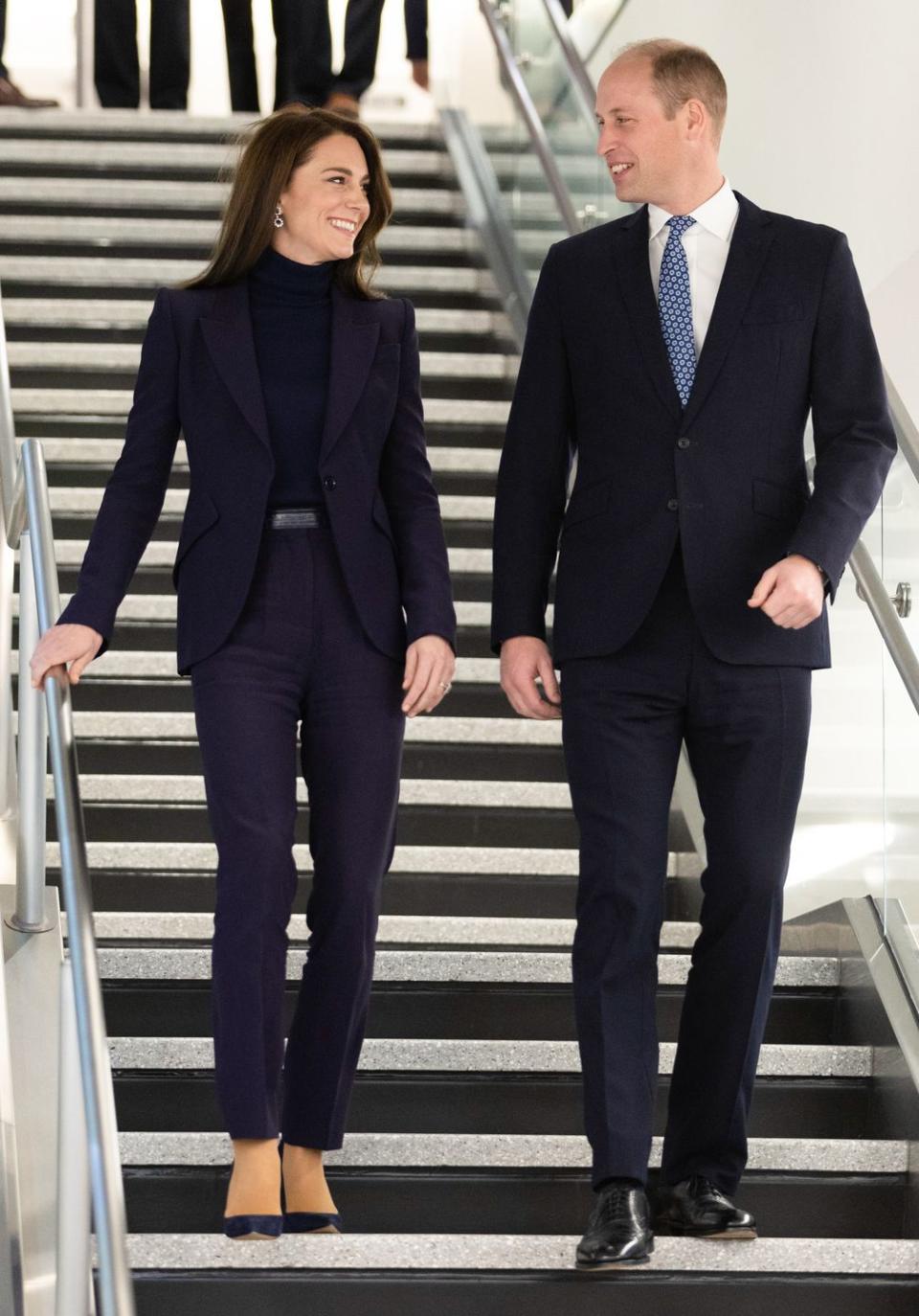 <p>The Prince and Princess of Wales arrive together to America at Boston's Logan International Airport to begin their involvements with the Earthshot Prize Awards. </p>