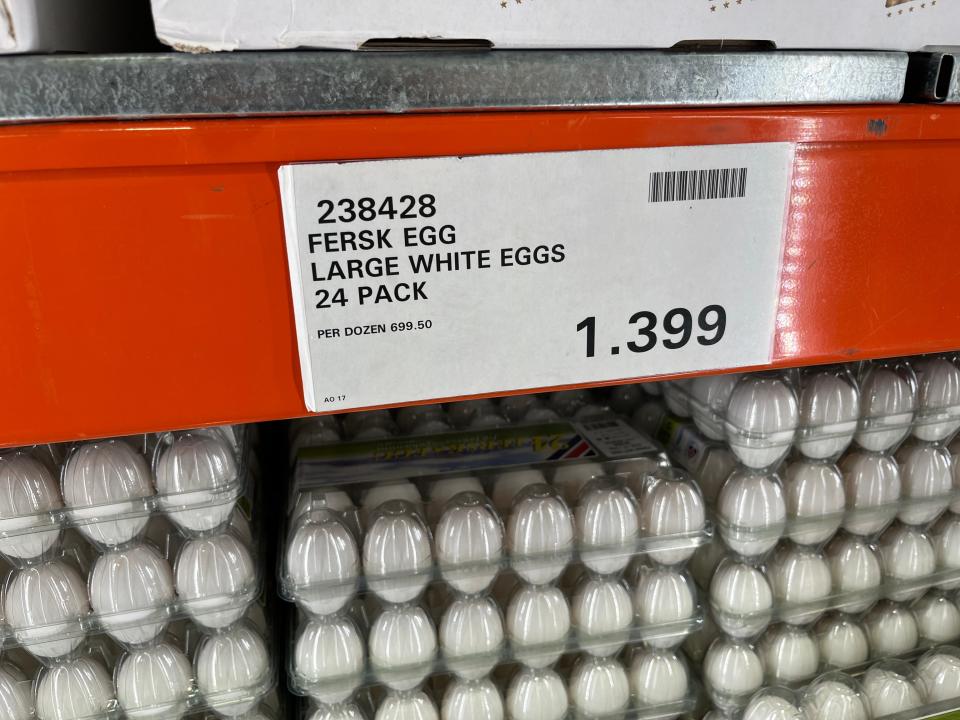 Eggs at Costco in Iceland.