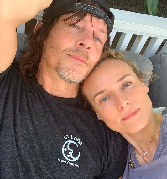 Diane Kruger a partagé plusieurs photographies de famille sur Instagram pour Thanksgiving. En légende, elle a écrit une véritable ode à sa famille, et notamment à son mari Norman Reedus. (Instagram Diane Kruger)