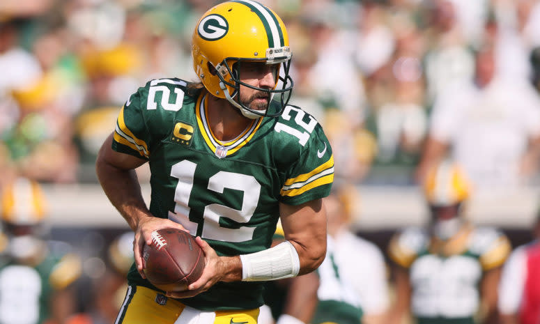 Aaron Rodgers against the Saints on Sunday.