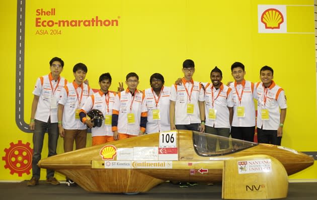 The NTU Diesel Car Racing Team won two off-track awards, for design and vehicle safety. (Pictures: Shell)