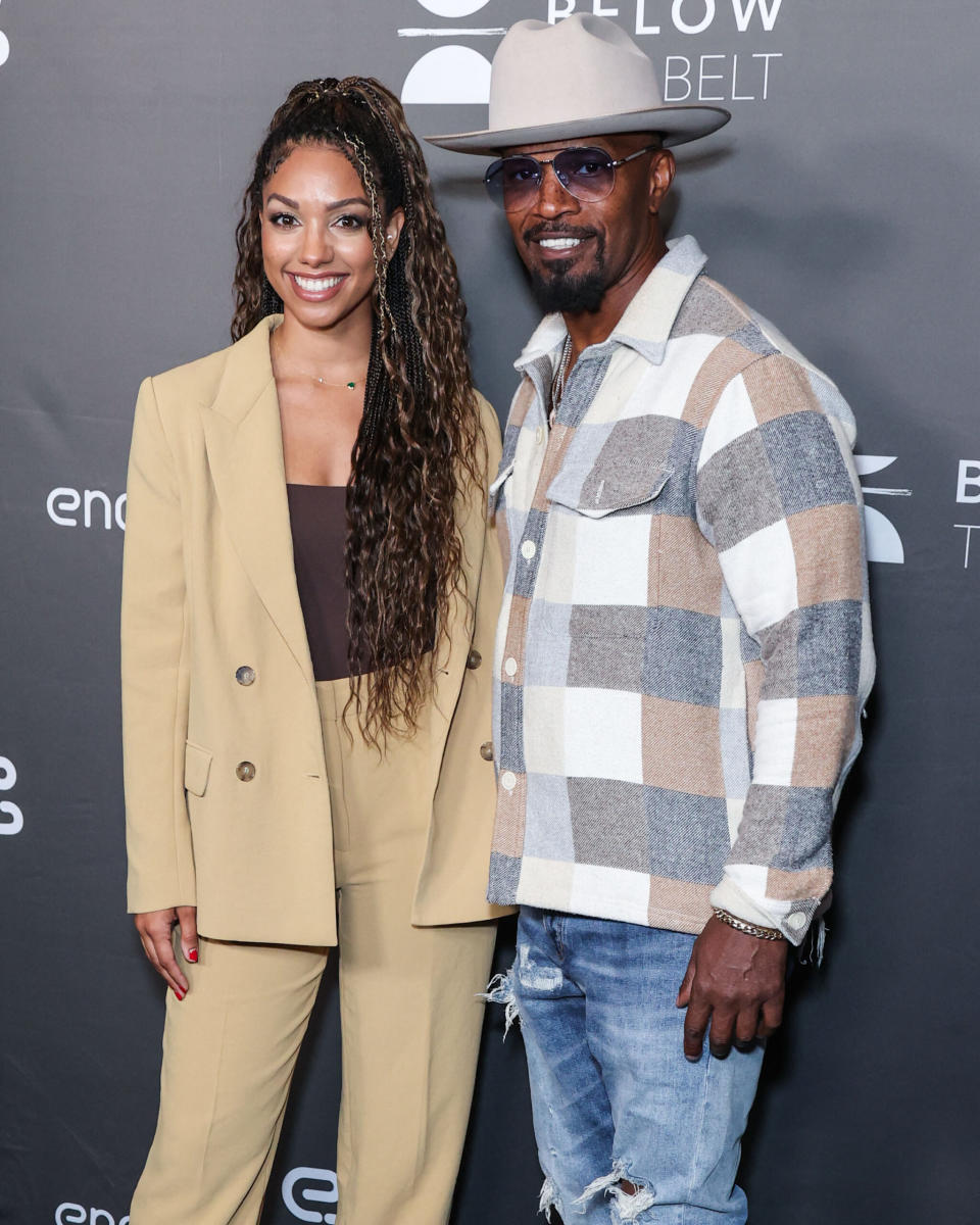 Corinne Foxx and Jamie Foxx at the Los Angeles Premiere Screening Of 'Below The Belt'