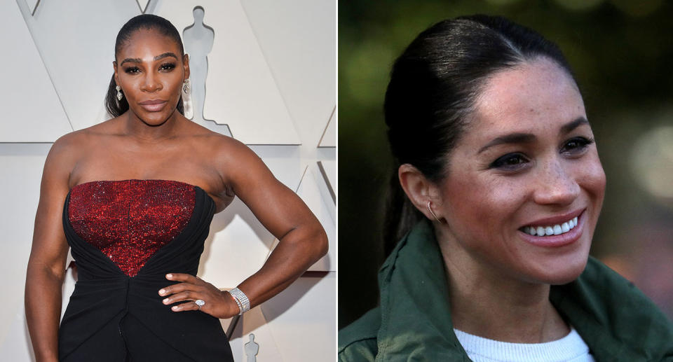 Serena at the Oscars and Meghan in Morocco [Photos: PA]