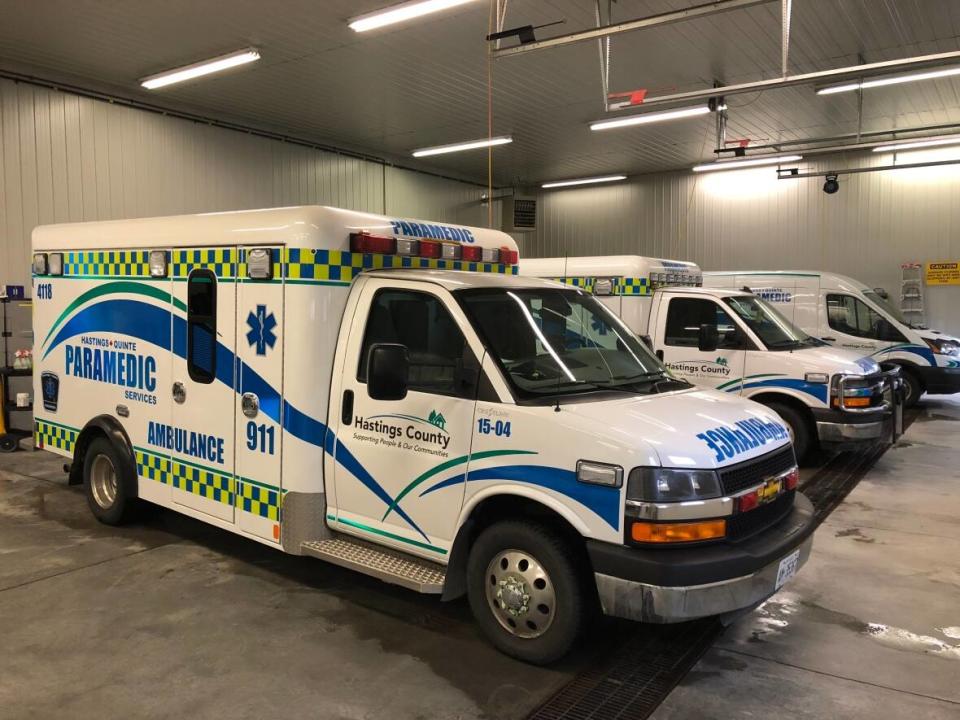 The chief of Hastings-Quinte Paramedic Services says response times across the board rose an average of one to two minutes over the past five years. (Frederic Pepin/CBC - image credit)