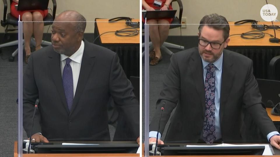 Opening statements began in the trial of former Minneapolis police officer Derek Chauvin, who is charged in George Floyd's death: Jerry Blackwell, for the prosecution, and Eric Nelson for Chauvin's defense.