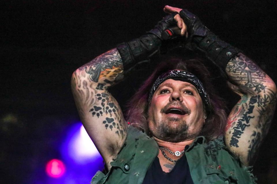 Vince Neil of Mötley Crüe performs at the Uline Warehouse during Summerfest on Sept. 4, 2021.