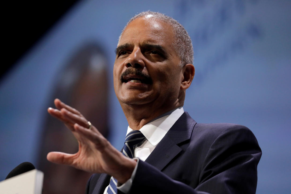 Former U.S. Attorney General Eric Holder took a more hard-line approach to Republican attacks. (Photo: Yuri Gripas / Reuters)