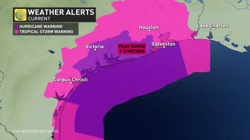 Beryl Texas storm surge forecast July 7 2024