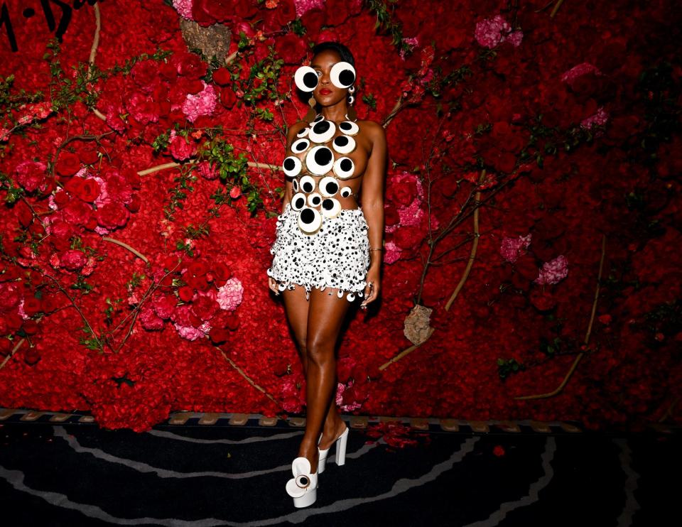 Janelle Monáe attends a Met Gala after-party.