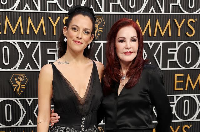 Riley Keough and Priscilla Presley at the Emmy Awards in January.