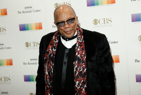 Musician Quincy Jones arrives for the Kennedy Center Honors in Washington, U.S., December 3, 2017. REUTERS/Joshua Roberts