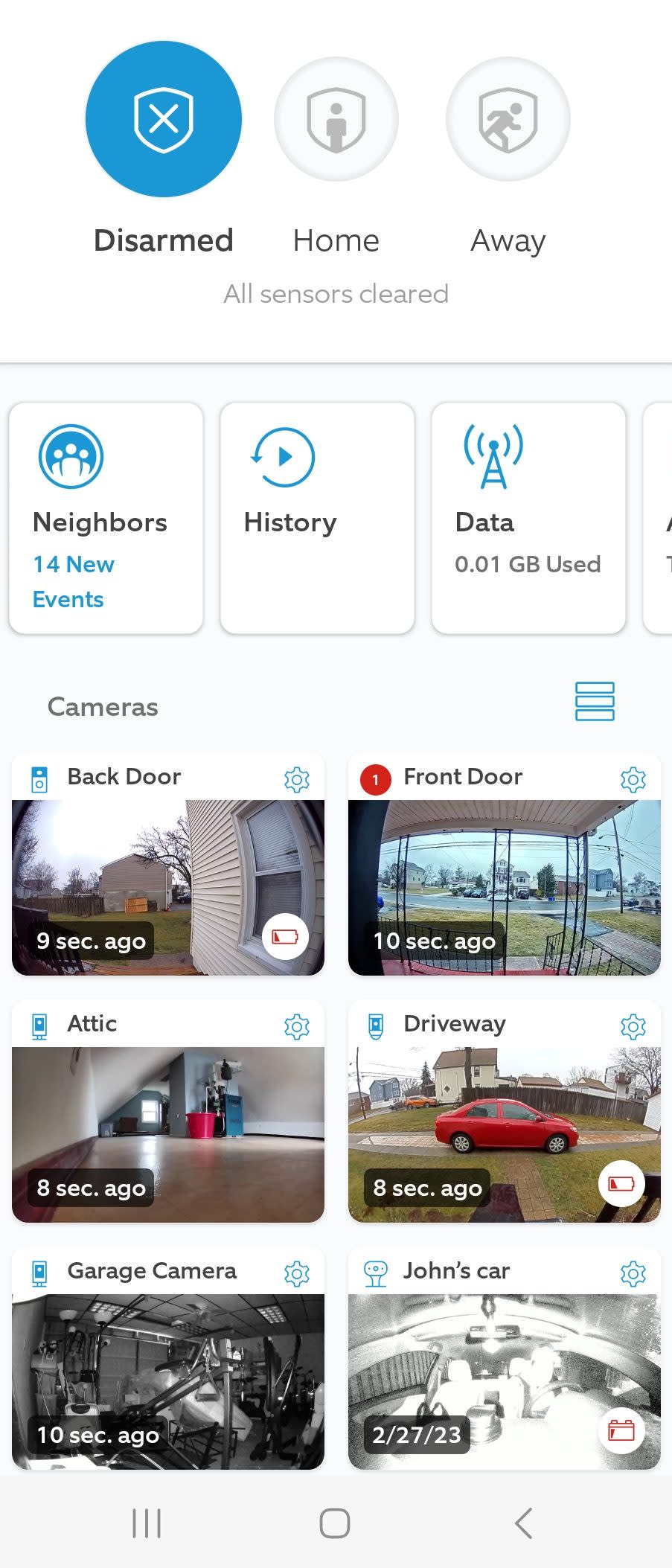 Screenshot of Ring Always Home App showing how to access geofence feature.