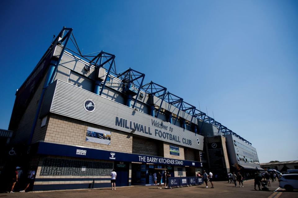 The men were filmed making offensive gestures at Millwall FC’s Bermondsey homeground The Den (Getty Images)