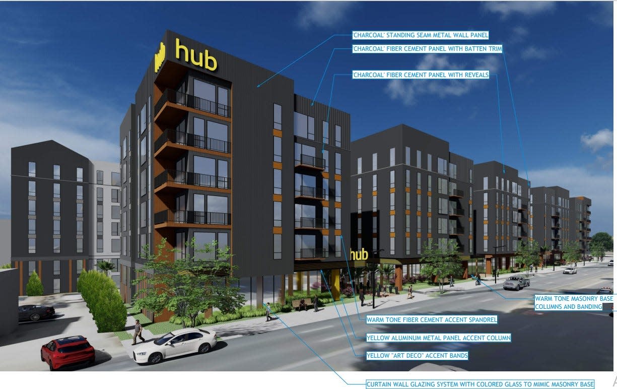 While early in the permit process, the Peerless Development, also known as "HUB Tallahassee," is proposing a seven-story, 500,000 square-foot redevelopment project on a visible corner in Frenchtown.