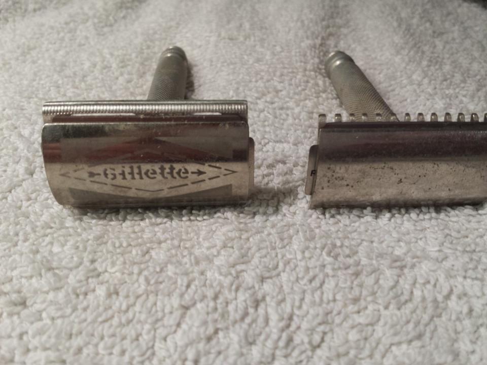 old shaving kit razor sharpener