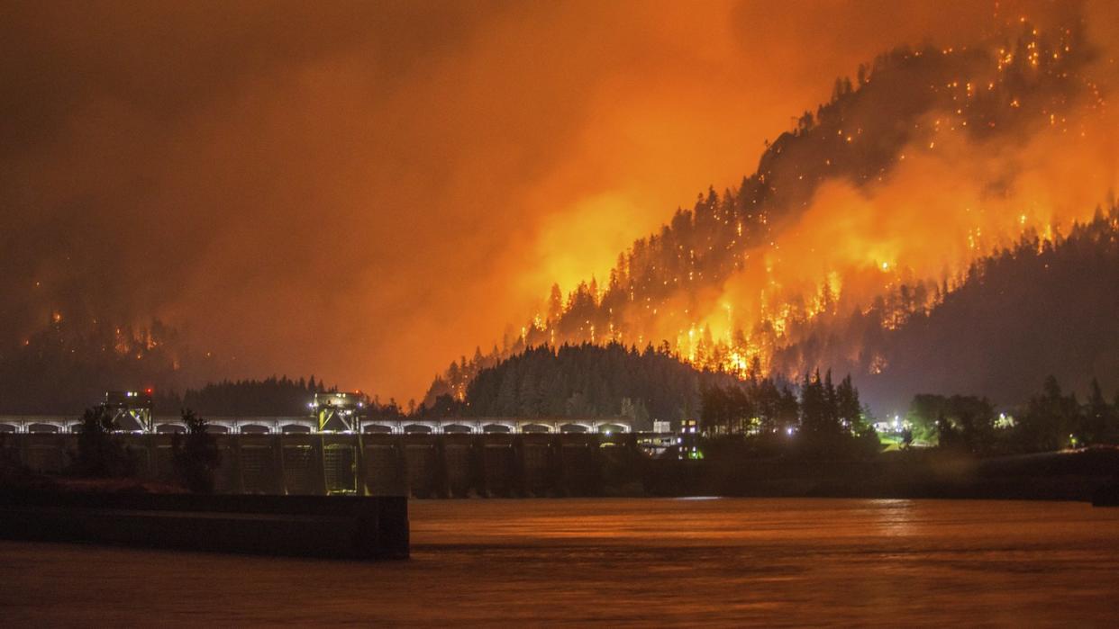 Der Großbrand breitete sich über fast 200 Quadratkilometer aus. Symbolbild: Tristan Fortsch/KATU-TV/AP