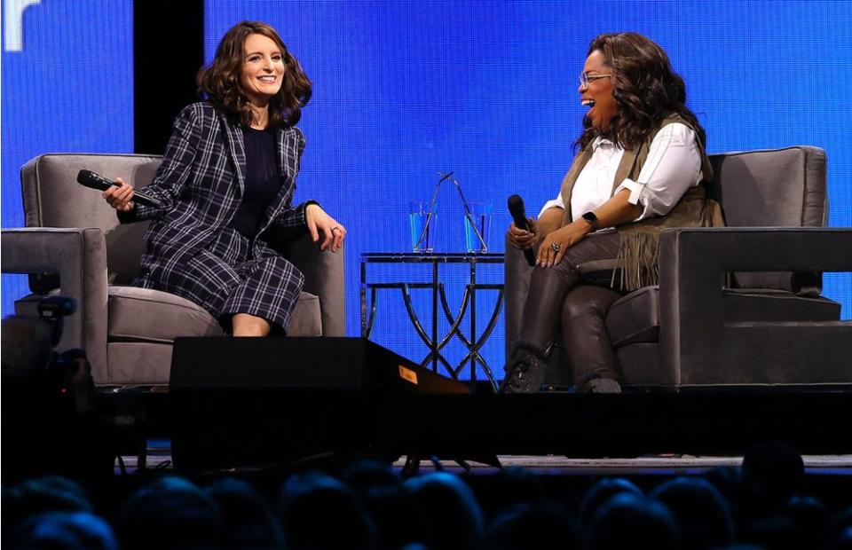 Tina Fey and Oprah Winfrey | Adam Bettcher/Getty