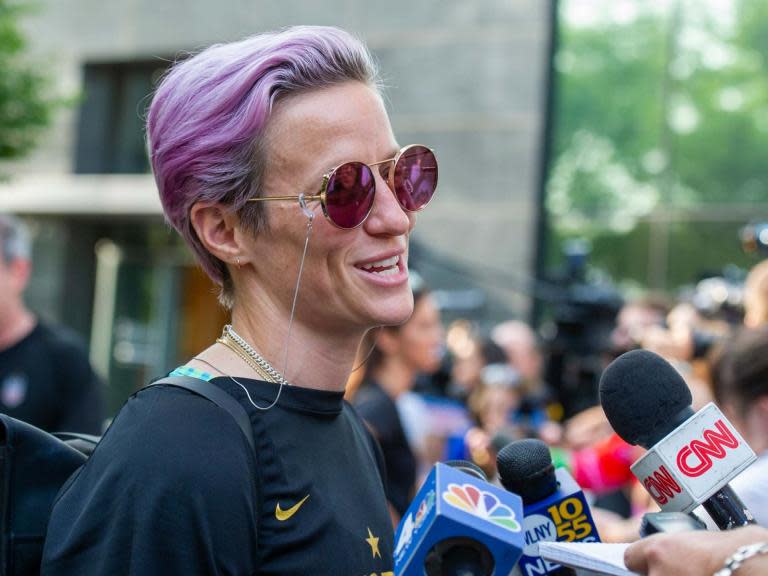 The victorious US women’s football team will not visit the White House if invited by Donald Trump, its co-captain has said – but will take up an offer by the top Senate Democrat to visit the upper house of congress.Megan Rapinoe said the team did not want to attend any congratulatory reception at 1600 Pennsylvania Avenue, reiterating the stance she took during the Women’s World Cup.“We don’t want to go to the White House, so I figure that’s why the invitation hasn’t come,” the 33-year-old told reporters after the winning team returned to the US on Monday.“Maybe he sent it by mail and it’s just sort of, slowly to get here.”Speaking after Chuck Schumer, the Senate minority leader, invited the team to the upper chamber instead, Ms Rapinoe added: “We’re very happy to accept your invitation to come.”The US won their fourth World Cup title after defeating the Netherlands 2-0 on Sunday.Nancy Pelosi, the speaker of the House, said she had also invited the team to the Capitol ”by popular demand on both sides of the aisle”.Mr Trump reacted angrily to Ms Rapinoe’s statement in June that she was “not going to the f*****g White House” if the team emerged victorious.He tweeted that ”Megan should never disrespect our Country, the White House, or our Flag, especially since so much has been done for her [and] the team. Be proud of the Flag that you wear. The USA is doing GREAT!”And this week the president appeared to backtrack on a promise to invite the team to his residence, saying that “we haven’t really thought about it” and “we’ll look at that”. He did congratulate the players, however, saying that “America is proud of you all”.The timing of any congressional visit was unclear. Alex Morgan, who scored six goals in the tournament, said the players had not yet discussed the invitation, despite Ms Rapinoe’s acceptance.“Of course, it would be great to do something as a team together like that, but we haven’t even had time to talk about that,” she told reporters in New York on Monday.Additional reporting by AP