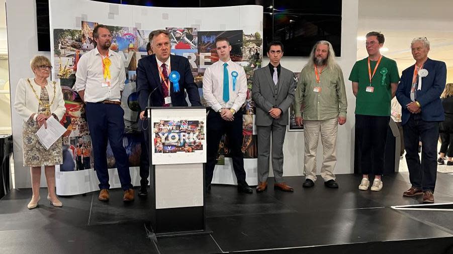 Julian Sturdy at the results declaration 