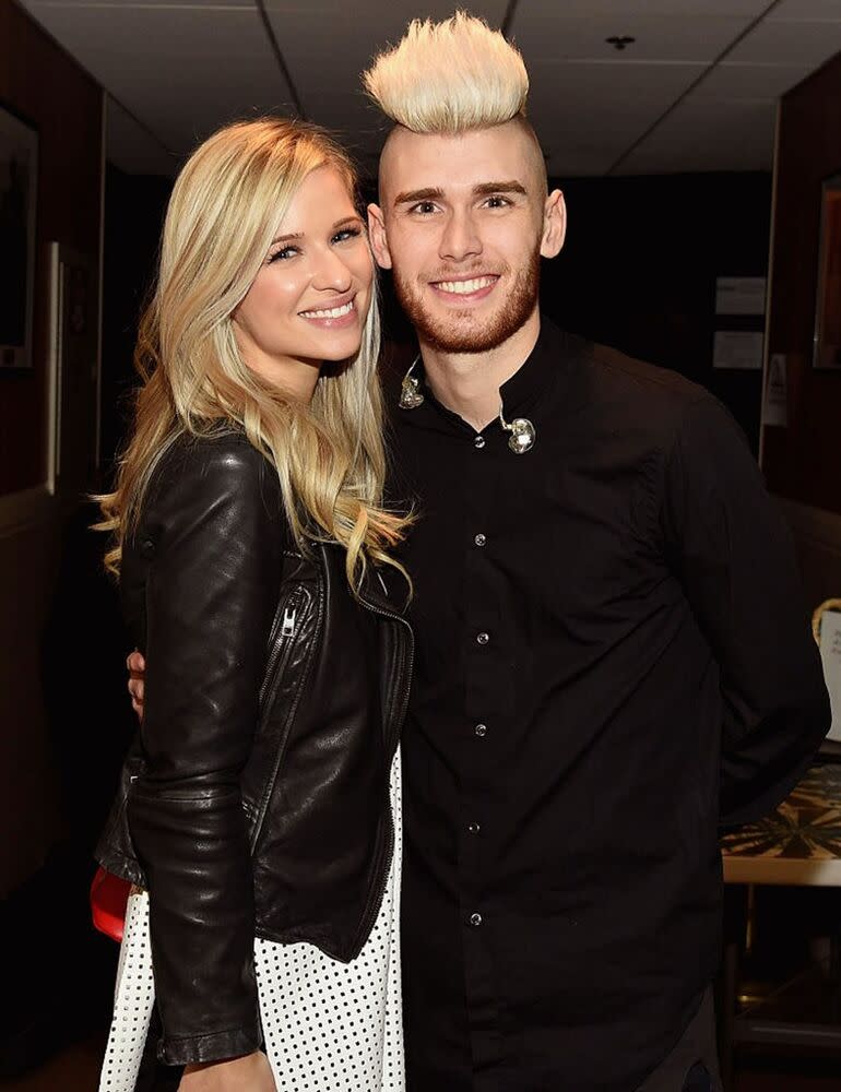 Colton Dixon (R) and wife Annie in 2016 | Rick Diamond/Getty