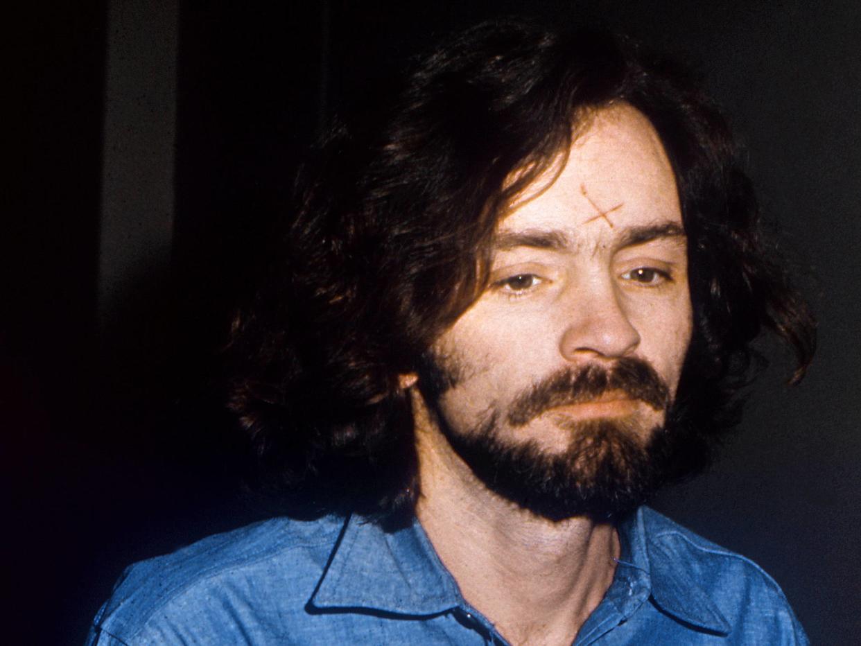 Charles Manson en route to a Los Angeles court in 1970 AFP/Getty