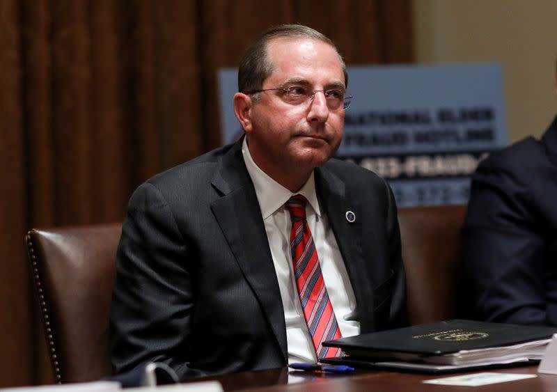 FILE PHOTO: HHS Secretary Azar attends roundtable discussion at the White House in Washington