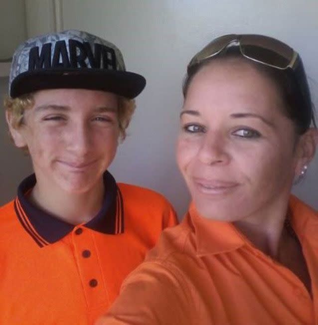 Tyson is pictured with his mother Amanda. Picture: GoFundMe