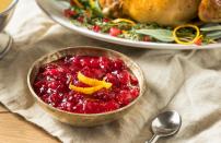 <p>If you’re not that comfortable in the kitchen, being asked to bring a side to dinner can bring out a lot of anxiety. But there is no need to worry. One classic Thanksgiving side dish, cranberry sauce, is so easy to make from scratch and only requires three ingredients. The night before Thanksgiving, add 1 cup of orange juice and 1 cup of white sugar to a medium-sized saucepan and heat it at a medium temperature until the sugar is completely dissolved in the orange juice. Next, add in one 12-ounce bag of fresh cranberries and cook the berries until they start to pop (about 10-15 minutes), while gently stirring the sauce every few minutes. After that, remove the cranberry sauce from the stove, allow to cool and then place it in the fridge. This dish is simple and budget-friendly but fresh cranberry sauce is sure to impress your friends and family.</p>