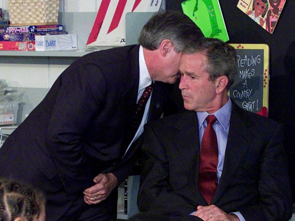 President George W. Bush learns of the 9/11 attacks.