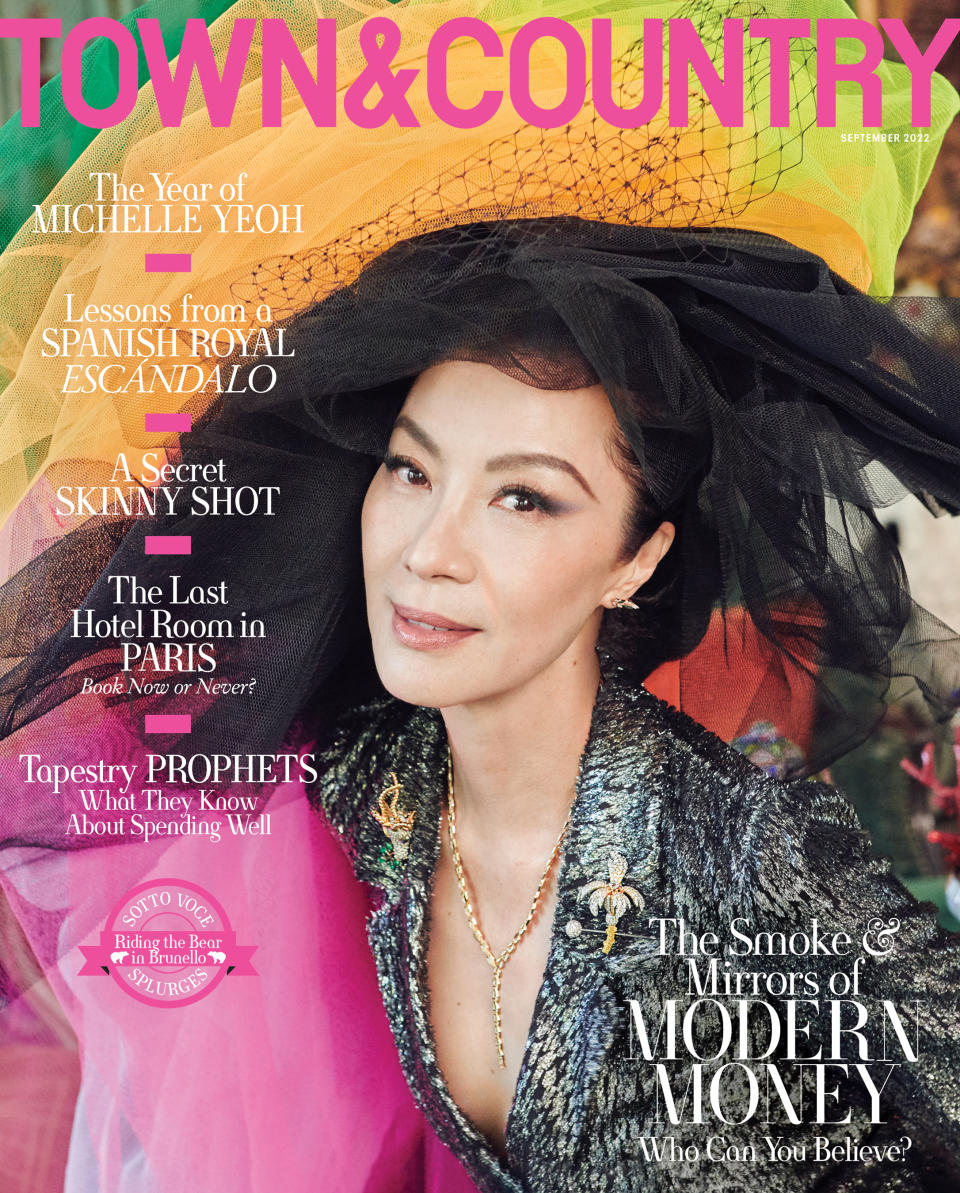 Actress Michelle Yeoh covers the September issue of Town & Country. - Credit: Ruven Afanador/Courtesy Town & Country