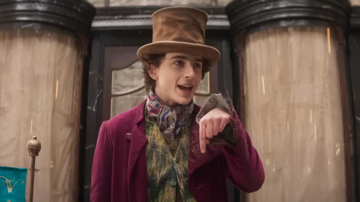  Timothee Chalamet in Wonka. 