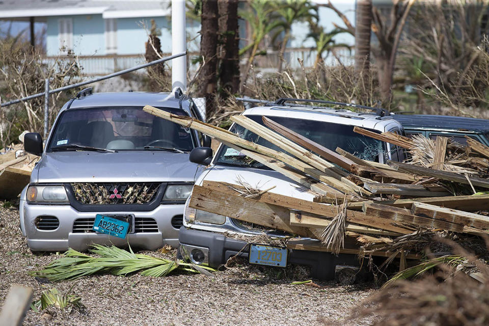 Destruction from Hurricane Dorian at Marsh Harbour in Great Abaco Island, Bahamas on Wednesday, Sept. 4, 2019. (Al Diaz/Miami Herald via AP)