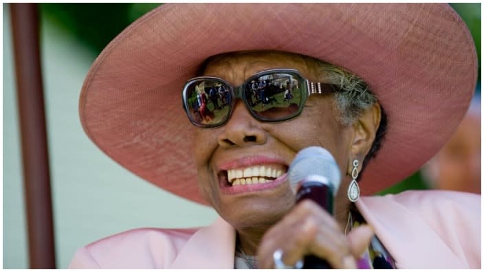 Dr. Maya Angelou attends her 82nd birthday party with friends and family at her home on May 20, 2010, in Winston-Salem, North Carolina. (Photo by Steve Exum/Getty Images)