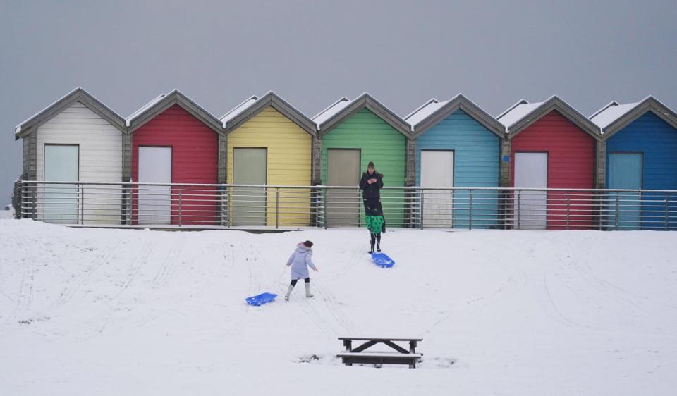 Scenic scenes in Blyth, Northumberland, yesterday (PA)