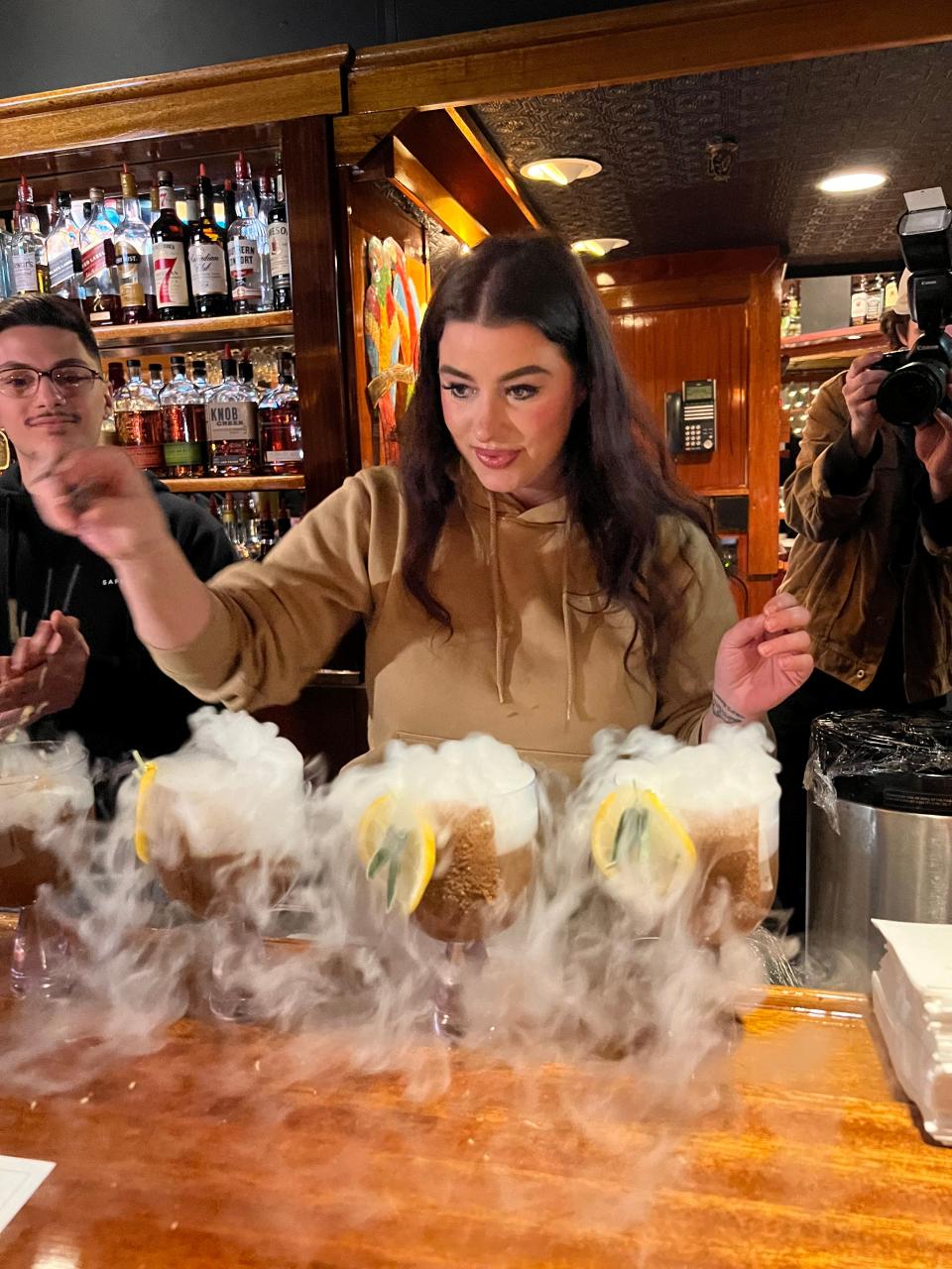 The hot drink contest heats up at the Red Parrot as part of the Newport Winter Festival.
