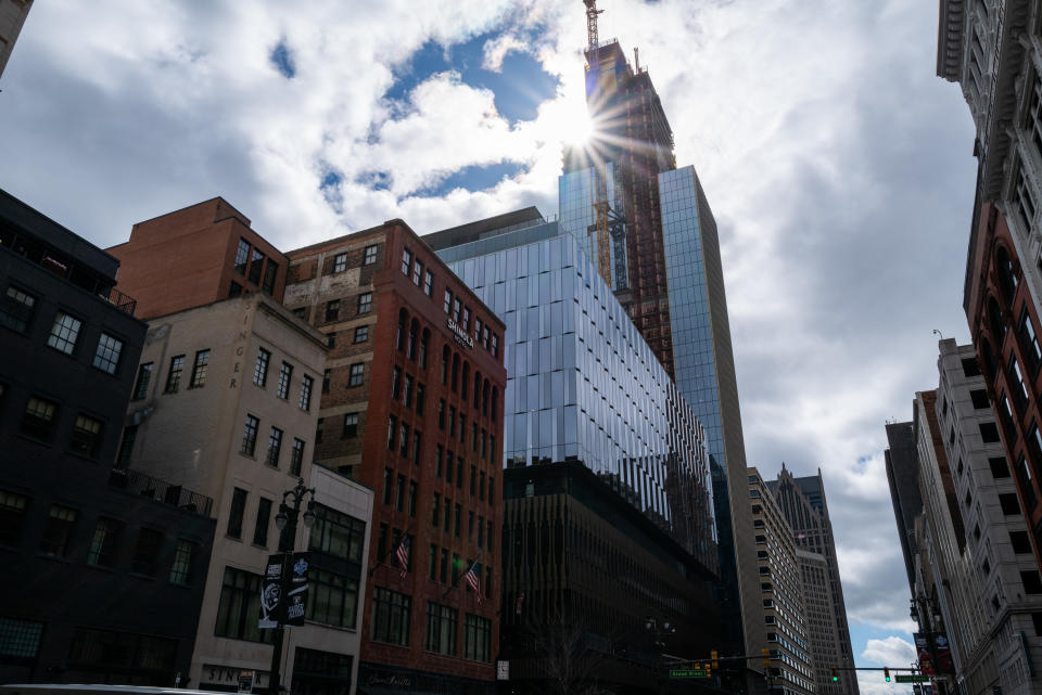 Detroit is attempting to showcase the progress it's made with the eyes of the country tuning in to the 2024 NFL Draft. (Photo by Spencer Platt/Getty Images)