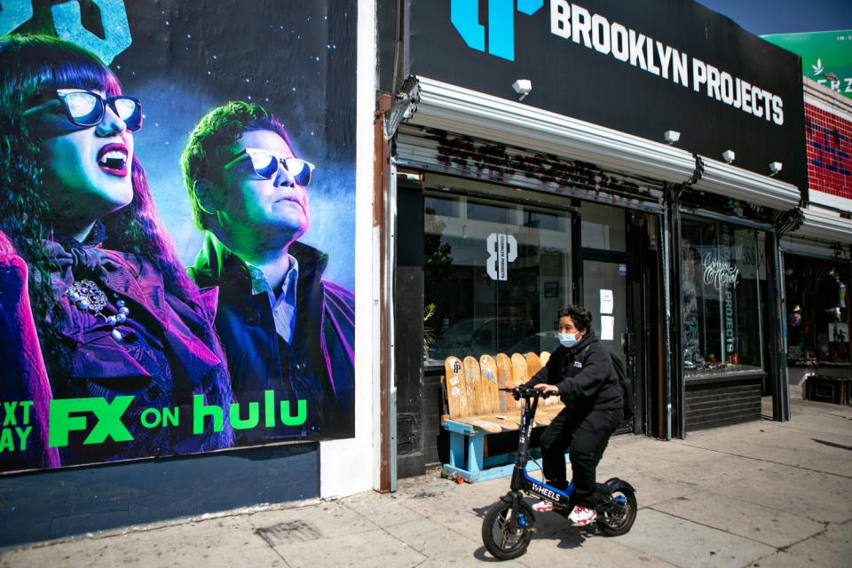 The skate board shop Brooklyn Projects on Melrose Avenue.