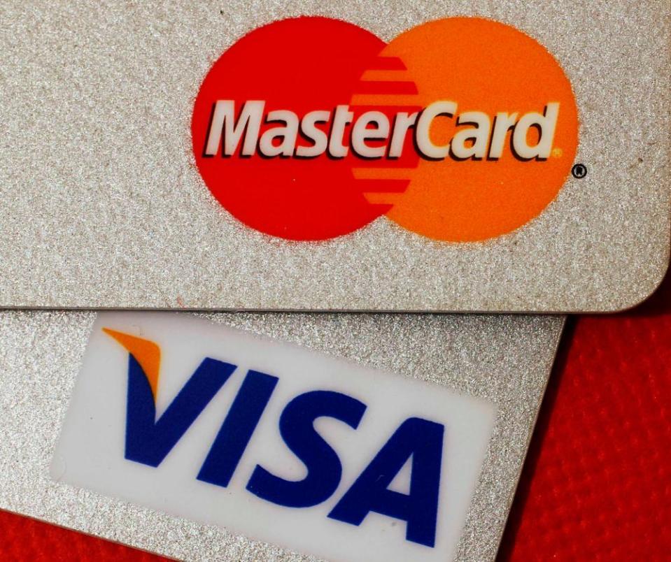 Mastercard and Visa credit cards